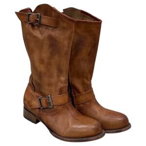 Freebird By Steven Rip Leather Boots In Whiskey